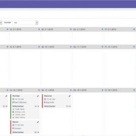 Screenshot-Auftragskalender